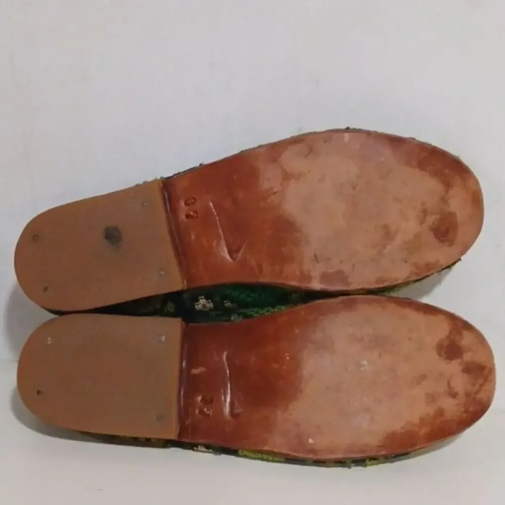 Teysha handmade knit weave embroidered loafer sz 7